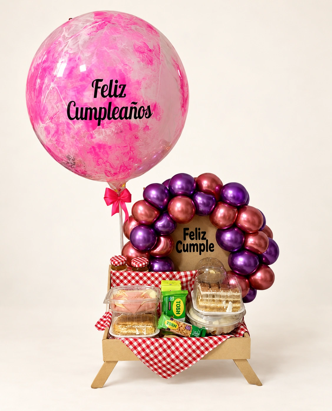 Desayuno Cumple Burbuja Rosa