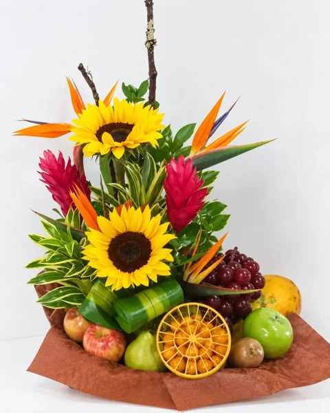 Ancheta de Girasoles y Frutas